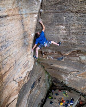 Pete Whittaker Instagram - Great @patagonia ambassador summit at Red River Gorge over the past couple of weeks.

I'm sure everyone goes to RRG for the sport climbing (which obviously was very good)... but this route was defintely the most enjoyable climbing experience I had on the trip. An 8a trad line called 'Charlie'. Interesting corner moves with an all points off dyno to the finish jug!!

My onsight attempt was a very warm and sweaty battle, which I dropped a foot move before the dyno. The second go was much colder and a success.

The final photos are from the community event that patagonia put on at Miguels pizza. A great evening

Thanks @wmsimek for the climbing shots and @andrew_burr for the event shots 

Thanks to everyone involved with the trip 💪👍

#redrivergorge #climbing #charlie

@pataginia_climb
@unparallelup
@wildcountry_official
@sterlingrope