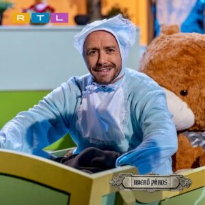 Péter Kabát Instagram - Szeretitek a kis babákat?👶🏻🥰 Ha igen, akkor a mai adást mindenképpen nézzétek, mert nagyon vicces lesz!!!😂🤣🤪 Ma este is Nyerő Páros 19:45-től az RTL-en!!!🥰🤟 #reklam #nyeroparos #rtl