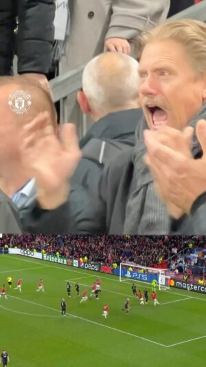 Peter Schmeichel Instagram - We were all @PSchmeichel1 in that moment! 😍

#MUFC #ManUtd #Onana #Schmeichel #ChampionsLeague