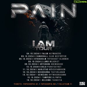 Peter Tägtgren Instagram - Homelands and neighbours! We are thrilled to announce that 'I AM' tour is coming to you in 2024! 🔥🤟
11 shows in 3 countries🇸🇪🇳🇴🇫🇮 

❗Find all the dates and tickets via the link in bio or stories

#painband #iamtour #iamontour #painheads #scandinavia #nordics
