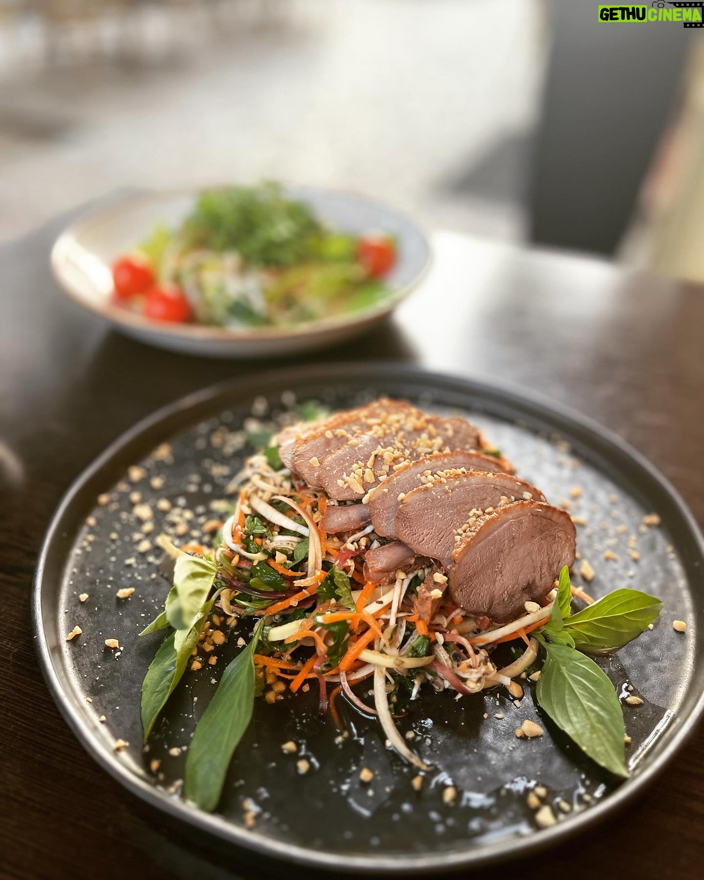 Petra Vindyšová - 97 Likes - Znovu jsme dostali milou pozvánku do @madamelynrestaurant a hned se začali těšit, protože jsme si minule dost pochutnali.
Ani tentokrát to nebylo jinak.
Trochu upravili menu a přizpůsobili ho těm teplotám, který nás poslední dobou mučej (nebo jakoby aspoň mně 33 plus přijde jako hnus) a taky bylo super, že jsme mohli sedět venku ve stínu stromů.
Viděla jsem v nabídce salát a chtěla salát - takže zelenina s vychucenou asijskou zálivkou a filírovaným kachním prsem byla jasná volba. A bavilo mě to. Svěží, lehký a přitom chutný.
Z minulé návštěvy nám utvěla v paměti především perfektní polévka Tom Yum a tak šla na řadu jako další chod.
Můj kluk nejí maso a poslední dobou ani ty krevety nejsou to pravý vořechový, a tak zvolil variantu s tofu a já právě se zmíněnými krevetami.
Polévky byly obě luxusní. Krásně ostré a skvěle vychucené.
Zkusila jsem ještě na doporučení talíř s mixem masíček, karbenátků a závitků ve stylu Bun Chá a tady vědí, že klasickou kuchyni umí, takže nebylo co řešit - chutnalo mi, jen už nebylo kam to cpát 😀.
Můj milej zkusil ještě arašídovou omáčku s tofu a rýží. Omáčka na mě byla trochu sladká, ale to tak asi arašídy bejvaj.
Co mě na závěr naší žranice úplně nadchlo a udělalo mi v bříšku jako v pokojíčku byl studený koktejl z manga, ananasu a marakuji. V tom bych se mohla koupat.
Suma sumárum - díky za super večeři v hezkým koutku Prahy a v doprovodu moc milého personálu.
Zas ráda přijdu! ♥️
#madamelynrestaurant #recenze #chefslife #díky #praha #foodielife