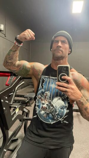 Phil Brooks Instagram - Just trying to be as jacked as the lady on my shirt @jadecargill (would settle to be as half as jacked as my wife @theajmendez). Looking good Billy Ray, feeling good Louis.