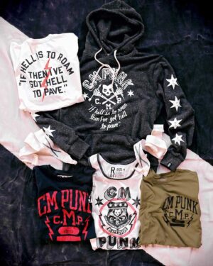 Phil Brooks Instagram - WE’RE LIVE, PAL!  Proud to now officially be a part of the @rootsoffight family!  Check out the first wave of my collection as well as great stuff from legends @brethitmanhart Roddy Piper, @619iamlucha and Randy Savage! https://rootsof.co/cmpunk