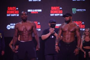 Phil Davis Instagram - Weighed in… ready to go.  #bellator266 📸 @blanca_marisa_garcia 

.

.

.

.

.

.
.
.
#mmatraining #mmafitness #fitnessgym #bellatormma #fitnesspageforall #mmaworld #fitnessclub #fightlife #fighterlife #mmawrestling #wrestling #psuwrestling
#monsterenergy
#successfulmindset
#fighterdiet #mmaworkout #mmalifestyle #mmagold #abs #absondeck