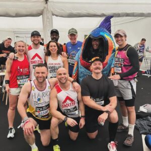 Phil Dunster Instagram - BLOODY HELL

Wow wow wow

That was AMAZING and REALLY LONG. Who knew running the marathon was SO SO LONG.

I think I’ve just about stopped sweating now. (The absolute snarl of me in the 4th about to cross the line LOL)

I’m so deeply humbled, honoured and grateful to each and everyone one of you who sponsored me. 
Together we raised over £15,000. I mean. I’m blubbing, lads. Wow.

Your money is going to support young people fighting cancer via @younglivesvscancer who are a BRILLIANT charity and I loved meeting all the other YLvC runners on Sunday. The entire charity is chock-a-block with HEROES. Thank you.

The final slide is who got me through this. Rory. Look at him. Who WOULDN’T run a marathon for that little bean. Follow @team_rory to learn more about his story. Matt (my cousin) and Amy, his parents, are total inspirations.

Big love.