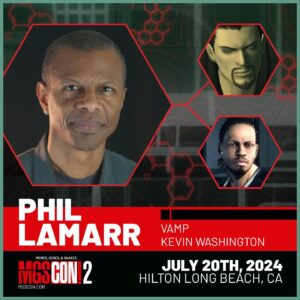 Phil LaMarr Instagram - We are honored to announce the man behind the voice of your favorite nanomachine vampire is joining us at MGSCON 2—the immortal Phil LaMarr!

Digital Passes to join the LIVESTREAM on July 20th are Still Available 🎟️ LINK IN BIO❗️

#metalgear #metalgearsolid #kojima #hideokojima #videogame #videogames #solidsnake #bigboss #mgscon #mgscon2 #videogameconvention