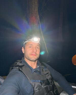 Phil Torres Instagram - Kayaking through the Georgia swamps at night is a 10/10 experience. Frogs and owls calling, moon and stars above. Oh and if you go to the last slide, snakes on branches above too!
So much history to this part of the US, thankful to be tracking down stories in much need of recognition out here for #ExpeditionX on @discovery.
The snake is a harmless rough green snake, and the frog a green tree frog.
@streamonmax @wbd #adventure #georgia #paranormal #herping