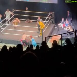 Phil Wang Instagram - Going through a table might be the proudest moment of my life. @thewrestliiing was sensational. Big up @maxandivan, @berksnest and @jfllondon 

And thank you @princeofmumbai3 for being such a generous and kind mortal enemy 

Condolences to @josierones. Will keep the belt warm

#KillWang 👲🏻🤼‍♂️🏟️

📸: ImagePlotter 📹: @capturedbycorinne
