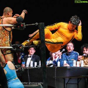 Phil Wang Instagram - Going through a table might be the proudest moment of my life. @thewrestliiing was sensational. Big up @maxandivan, @berksnest and @jfllondon 

And thank you @princeofmumbai3 for being such a generous and kind mortal enemy 

Condolences to @josierones. Will keep the belt warm

#KillWang 👲🏻🤼‍♂️🏟️

📸: ImagePlotter 📹: @capturedbycorinne