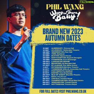 Phil Wang Instagram - WANG EXTENSION! I’ve added autumn shows to my tour. Swipe right for dates. Some return visits and some new joints. Ticket link in bio! 👲🏻🎫

Please enjoy my little joke about God ☁️