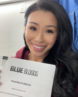 Phuong Kubacki Instagram - Such a pleasure working with @bridgetmoynahan on tonight’s episode of @bluebloods_cbs ! Check it out 4/29 on CBS 10/9c! #bluebloodscbs #bluebloods #asianactress #sagaftra #networktv
