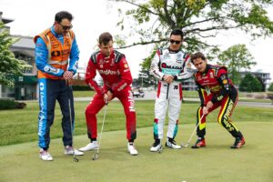 Pietro Fittipaldi Instagram - 2024 ➡️ 1964 

The drivers came together to recreate this photo the Beatles took at @brickyardgc⛳️
