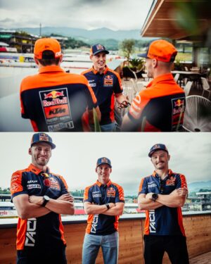 Pol Espargaró Instagram - READY TO RACE, Orange Squad?! 🔥 

We can’t get enough of this trio. Join us here this weekend at the #ItalianGP as our boys take on the Tuscan hills with their KTM RC16’s. Lesss’go! 🚀🇮🇹 

#KTM #ReadyToRace #MotoGP #Motorsport @motogp