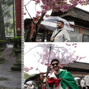 Poncho Lizarraga Instagram - Pasamos un gran día recorriendo los alrededores del Monte Fuji 🗻 y a pesar del clima, tuvimos la oportunidad de conocer más de la cultura Japonesa 🇯🇵🎌 #RecodoEnJapon #RetoTokio