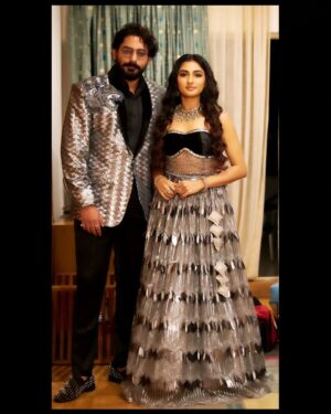 Prajwal Devaraj Instagram - Some bling, some shine, with those who are mine!🥰 @prajwaldevaraj @canikac
.
Always a pleasure working with @rameshdembla!
.
Photo credits: @nitesh_ranka_livelifekingsize 
Jewellery: @navrathan1954