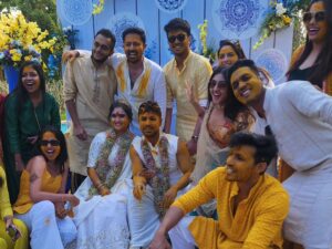 Prajwal Devaraj Instagram - The #Fava wedding scenes!❤️❤️
.
So happy for u two! @faizu9 @varshitaprasad
