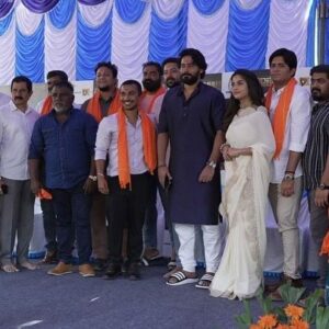 Prajwal Devaraj Instagram - We are delighted to share the joyous news that the auspicious muhurta ceremony for our film “Karavali” took place today. are thrilled to announce that principal photography for this cinematic journey  will commence on the 23rd of February. 

We would also like to express our heartfelt gratitude to the media and our dear friends for their unwavering support towards “Karavali.” Your encouragement and assistance have been invaluable to us.