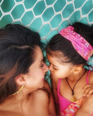 Pranitaa Pandit Instagram - Hand in hand, heart to heart, exploring paradise with my little one 🌴❤️ Swipe Left 

At - @coco_resorts 
Our Outfit - @tizzi.official 

#TwinningInParadise #MaldivesMagic #MomAndMini #UnbreakableBond #IslandAdventures #FamilyTime #HeartFullOfLove #PreciousMoments #MotherhoodJoy #IslandMemories  #cocoboduhithi #cocomoments #trulymaldivianhiddengem