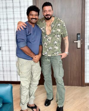 Prem Instagram - This was a moment of extreme joy and happiness! Meeting the ever-powerful @duttsanjay will be cherished forever. Ever grateful for your support sir!

#KVN4 title teaser will be releasing on the 20-10-22 at 5PM in Orion Mall. 
.
.
@arjun_janya_musician @dhruva_sarjaa @Suprith.ts @kvn.productions #prems #sanjaydutt #sanjubaba