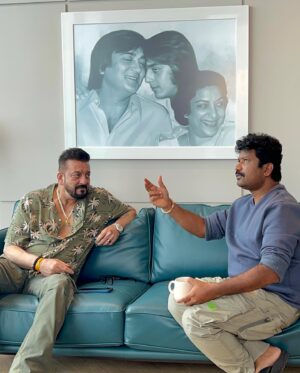 Prem Instagram - This was a moment of extreme joy and happiness! Meeting the ever-powerful @duttsanjay will be cherished forever. Ever grateful for your support sir!

#KVN4 title teaser will be releasing on the 20-10-22 at 5PM in Orion Mall. 
.
.
@arjun_janya_musician @dhruva_sarjaa @Suprith.ts @kvn.productions #prems #sanjaydutt #sanjubaba