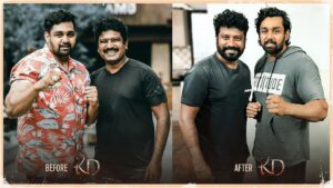 Prem Instagram - @dhruva_sarjaa  is all set to enter the #KD battlefield after losing 18 kgs in just 23 days!❤️The war is all set to unleash the hero.

#KDTheDevil @KvnProductions  @ArjunJanyaMusic @SUPRITH_87 #DhruvaSarja #KVNProductions
