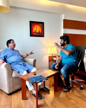 Prem Instagram - It’s a pleasure moment with @pralhadvjoshi sir. #MinisterofParliamentaryAffairsofIndia, thank you for ur humbleness And for great time in your busy schedule 
#BJP4karnataka #bjp4india