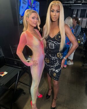 Priyanka Instagram - I’m @parishilton’s new BFF and @orvillepeck’s wife 💄 🤠 

@iheartradio CAN’T CANCEL PRIDE airs on @hulu @revrytv at 8pm/et 5pm/et 🌈

make up @callitodeh 
hair @tyyharris 
dress @xosonique 
shoe @lintervalle