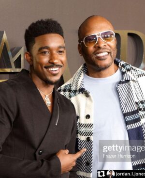 Ptosha Storey Instagram - My❤️, my soul, my son #PROUD
(SWIPE) 
#Repost @jordan.l.jones 

I had to dead a lot of things, so I could live like this🤞🏾 #BelAirPremiere👑 #Feb13 #peacock #CallGod🗣
