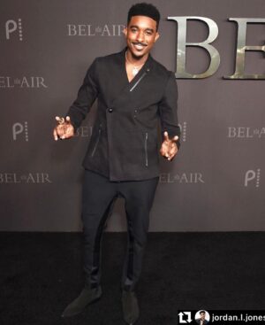 Ptosha Storey Instagram - My❤️, my soul, my son #PROUD
(SWIPE) 
#Repost @jordan.l.jones 

I had to dead a lot of things, so I could live like this🤞🏾 #BelAirPremiere👑 #Feb13 #peacock #CallGod🗣