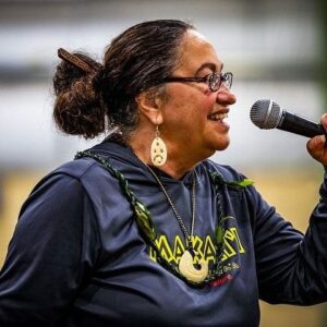Pua Case Instagram - This year we begin to offer wa'a chants and dances from our hālau repertoire to schools and community. Mahalo for having me, @kanuokaaina Repost from @kanuokaaina
•
Ia waʻa nui, ia waʻa liʻiliʻi✨

Mahalo piha to Aunty Pua Case (@puacase) for coming and sharing ʻike, moʻolelo, and the hula to “Ia Waʻa Nui,” an empowering and beautiful oli a hula waʻa! 

Not just our haumāna and kumu, but all those whoʻve joined us on this day have added this ʻike waiwai to their ʻumeke kāʻeo✨

pc📸: Kauila Niheu, staff.