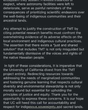 Pua Case Instagram - *Call to Action - Although the initial date is past, Please Consider sending an email and Stand with Mauna Kea!  We need to stand together & advocate for the rights of Native Hawaiians & Sacred Indigenous Lands & Waters.  Please scroll, screen shot the end if needed, then copy and paste from your photos and send.  Mauna Kea & her people need your support💯. Emails to regentsoffice@ucop.edu  The one above is mine, plus the suggested testimony from Auntie @puacase -  Aloha & Mahalo nui loa for your continued support!