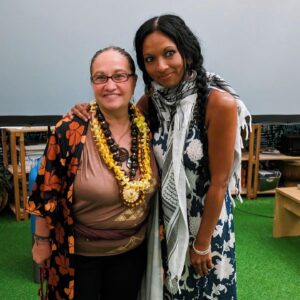 Pua Case Instagram - What an emotionally stirring and inspiring evening to hug Auntie Pua and watch @standingabovetheclouds at the @waiwaicollective. @puacase shared stories about Palestine and Black Lives Matter warriors who stood with Mauna Kea - we are all connected not only to Mauna (mountain) but to the land, water and each other. 

Watch this beautiful film. We are all so intrinsically connected and must continue to stand up for each other wherever we are ✊🏽❤️

AND: Take 30 seconds and SIGN THE PETITION to stop construction on Mauna Kea. They are a few thousand away from 500,000 signatures. 🔗 in bio

Mauna a Wākea is the tallest mountain on earth reaching from her base on the ocean floor to her summit that rises above the clouds.

Congratulations to the incredible @jalena.kl and my badass, never stopping, always fighting for what’s right friend @ambiespino on this touching, important and timely 🎥!