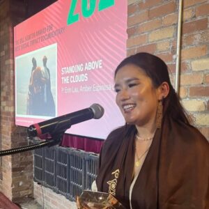 Pua Case Instagram - Congratulations to the entire team of Standing Above the Clouds especially Jalena Keane-Lee, Amber Espinosa-Jones and Erin Lau who documented our story covering six years. Mahalo to Mauna a Wākea for leading, guiding, protecting and correcting us every step of the way. 
 So very proud of everyone connected to the film. 
The Bill Nemtin Award for Best Social Impact Documentary, which recognizes the producers of a film in the International Spectrum program that has the greatest potential to create social impact, went to Erin Lau and Amber Espinosa-Jones of Standing Above the Clouds (D: Jalena Keane-Lee | P: Erin Lau, Amber Espinosa-Jones | USA | 2024 | 85 min), chronicling the journey of three Native Hawaiian families as they risk it all to defend their sacred mountain where the Thirty Meter Telescope is set to be built on Mauna Kea. The $10,000 cash prize accompanying the Award will help enable the winning film team to optimize the impact of the documentary through outreach and marketing activities. Jury Statement: “A devastating inside look at a powerful grassroots protest led by women and elders to protect our nature and future from commercialisation and the damning indifference of bystanders. This film is a fight for Indigenous peoples. One that may make you uncomfortable by pointing out your complicity in mother nature's destruction by sheer inaction. The International Feature Competition Jury is proud to confer Jalena Keane-Lee, a worthy firebrand, the Bill Nemtin Award for her film, Standing Above the Clouds. We applaud her courage to bring a marginalised, Indigenous community and their resounding call for environmental justice to the foreground.”