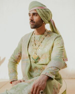 Pulkit Samrat Instagram - My journey to the altar was nothing short of a fairy tale, ignited by a single phone call to my dear friend @theanisha , which was filled with screams of excitement over the news of my upcoming wedding. Despite the absence of a set venue or date, I was unequivocally certain about one thing: my attire would be crafted by the incomparable Anamika Khanna. Our adventure began in the opulent @anamikakhanna.in Mumbai store, amidst the men’s section, but it was in the women’s section where we found our muse—a stunning piece of embroidery that captured my heart and set the theme for my wedding ensemble.

Anamika wasn’t the only magician behind my wedding wardrobe. For the Mehendi ceremony, @farazmanan was the clear choice. Despite his hectic schedule and the collection still being under development, Faraz crafted a breathtaking olive green outfit for me, allowing me to be the first to showcase his new collection. His dedication was a gift I couldn’t have been more grateful for.

As the wedding approached, the need for a Cocktail/Sangeet outfit became urgent. With just a week to spare, we were struggling to find someone who could encapsulate the essence of “shimmer” I desired. It was then that I was introduced to @rahulmishra_7 , and through the efforts of the wonderful Divya, I was adorned in an outfit that radiated shimmer and elegance, surpassing all expectations.

The Black Tie event demanded nothing less than perfection. Rohit Gandhi & Rahul Khanna were the craftsmen of choice for my tuxedo, presenting me with an array of swatches and patterns, making the selection process delightfully challenging. Surrendering to their expertise, the final piece was nothing short of spectacular, becoming one of my favorite looks. @rohitgandhirahulkhanna 

Anamika Khanna didn’t just stop with the wedding outfit; she designed my haldi and both my grah pravesh outfits, sealing my admiration for her forever.

Reflecting on my wedding journey, I’m overwhelmed with gratitude for these fashion pioneers who turned my dreams into reality. Their passion, creativity, and dedication made me the happiest groom alive. My heart is full, and wardrobe, a testament to their genius. 💓🕺