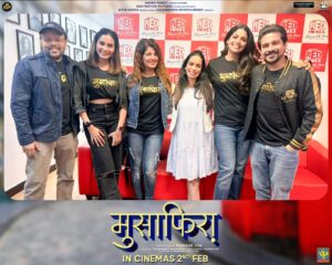 Pushkar Jog Instagram - Team मुसाफिरा Red FM मध्ये
RJ श्रुती सोबत गप्पा आणि धमाल 

 ट्रेलर पहा इथे: Link In Bio 🔗

‘मुसाफिरा’ २ फेब्रुवारी २०२४ ला आपल्या जवळच्या सिनेमागृहात! 

#Musafiraa #2Feb #4DaytoGo
#AnandPanditMotionPictures #AishMotionpictures #GoosebumpsEntertainment #NitinVaidyaProductions

A Film by @jogpushkar 

Presented By: @anandpanditmotionpictures @goosebumpsent1 @nitinvaidyaproductions Aish Motion pictures

Produced By: @anandpandit @roopa_pandit Pushkar Jog, Nitin Vaidya 
Co-Produced By: @vaishalshah7 @rahul_v_dubey 

Starring: Pushkar Jog @iampoojasawant @smritysinha_official @dishapardeshi_ @pushkarajchirputkar @chetanmohture 

Music: @suhit_abhyankar @rohanrohanofficial @sai_piyush_ 
Singer: Suhit Abhyankar @vishaldadlani @salimmerchant 
Lyricist: @the_manndar @aditi_vinayak_dravid 
Music On: @videopalaceindia 

Associate Director: @cherry_piee7 
Executive Producer: @ravirajzingade 
Line Producer: Laxmikant Kalgutkar
Director Of Photography: @yogeshkoli8 
Art Director: @shrutiiihaldipur 
Acting Supervisor: @yogeshphulphagar 
Costume: @styledbyshakti 
Makeup & Hair: @sheetalpalsande Mrunal Pawaskar, Sonal Koyande
Publicity Stills & Bts: @zingaderanjan 
Publicity Designs: @dedhiabrijesh 
PR: Avadumber Entertainment @amrutamane48 
Digital Marketing: @teamsocialtime
Media Partner: @byou.in @tejalpimpley 
Music Support: @spotifyindia 
Travel Partner: @thomascookofficial
On Ground Partner: @kktravelspune @kkagrotourismvelha 
Food Partner: @cheesianopizza