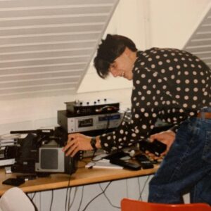 Quentin Dupieux Instagram - Early 90’s • Editing a terrible short film using my beloved Sony™️v100 (📹) , a VHS deck (📼) and some shitty cables. 30 years later, i still love doing this, nothing has changed really, I just bought few shirts (#styledemalade) Today I’m done cutting my new movie MANDIBULES and i’m happy • gros bisous Jean Emmanuel Medioni, je sais que tu me vois, je garde ton Ambico™️ avec moi ❤️🙏🏻 (Photo by Bert_bernus_Billaudel) •