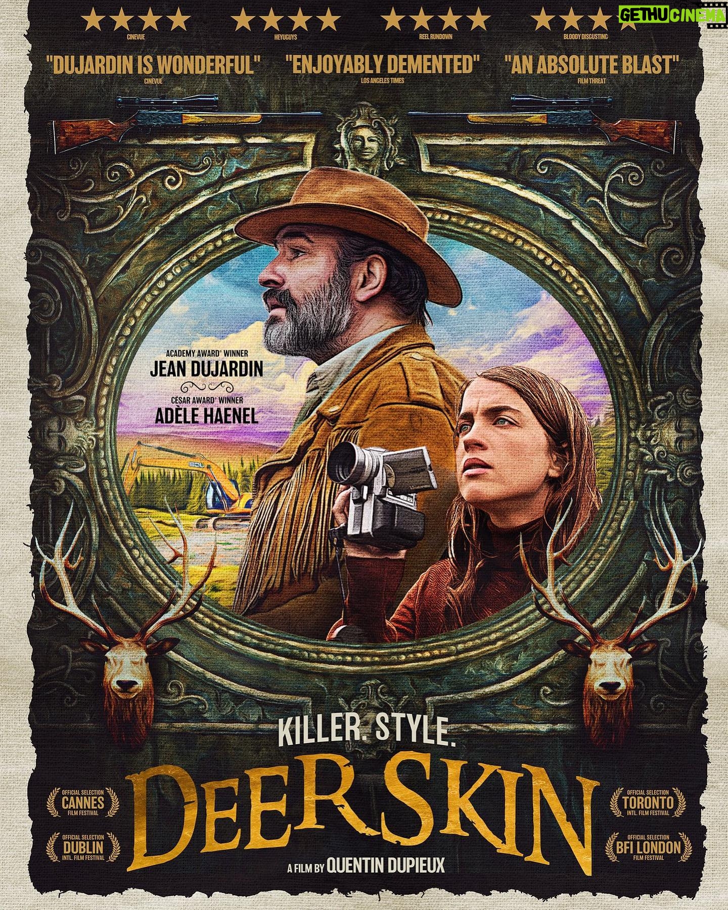 Quentin Dupieux - 5.9K Likes - š¦ Deerskin š¦ UK poster ! In cinemas July 16 š thanks @picturehouses !