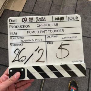 Quentin Dupieux Instagram - Nous allons bientôt fumer et tousser. 

@hugoselignac @gaumont_ @autopromodegilleslellouche @oulayaamamra @jipac_shakur @vincentlacoste #anaïsdemoustier @adeleexarchopoulos @jeromeniel @gregoireludig @anthonysonigo @davidmarsais #doriatillier @blanche.gardin @raphael.quenard #alainchabat #benoitpoelvoorde