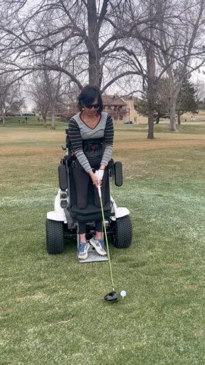 Quinn Brett Instagram - I have been desiring to golf a lot more recently but actually finding a place with the equipment is a barrier.  Recently I reserved a tee time in Phoenix, AZ one month in advance at a golf club that had previously provided adaptive equipment.  One month in advance because this one piece of equipment is shared, or no one knows what it is, or where it is etc. 😤

Two days before our tee time, my mom called to reconfirm.  They said, nope, they didn’t have the equipment, talked to the wrong person, needed to call the local adaptive center to book it.  We had done that also a month ago, and they told us they didn’t loan their equipment out.  When we called back the two days before, they said they indeed loan their equipment out but needed advance notice. 
Infuriating. 🤬

All that to say, my new friend Pam here in Denver has been working hard to provide equal opportunities @denverparksrec golf courses.  She has relationships with @craighospital and folks with disabilities who use this equipment.  She has sourced current equipment and is slated to receive 3-4 new adaptive golf carts this spring.  I went golfing with her yesterday with less than a weeks notice.  She and her staff helped fit the equipment, and even spent hours prior making sure it was adjusted, working, charged, and ready! 
Incredible. 🤗

Legally, Title III of the ADA requires that business that serve the public can not discriminate against customers with disabilities, and must provide reasonable access… this not exhaustive list —
* Inns, hotels, and motels
* Restaurants and bars
* Bakeries and grocery stores
* Hardware stores or any sales/retail outlet
* Banks
* Laundromats/dry cleaners
* Accountants/lawyers’ offices
* Health care providers’ offices
* Public transportation
* Recreation venues ⛳️🪂🏸
* Schools
* Social service centers
* Gyms🏋🏽‍♀️🤸🏿‍♀️🧘🏼🏊‍♂️🧗🏽‍♀️

Golf courses need to provide adaptive equipment.  Pools need ramps or lifts.  Rental car companies need hand controls etc. 

My experience no matter how many phone calls, emails and advance notice I give is — communication, information and legal compliance is unclear, inconsistent and disregarded.  #worksmarternotharder #somanystoriestotell