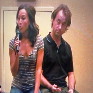 Rachel Luttrell Instagram - Me and David Nykl on stage together… how was this 17 years ago?! ⠀
⠀
⠀
⠀
⠀
#stargateatlantis #stargate #tbt