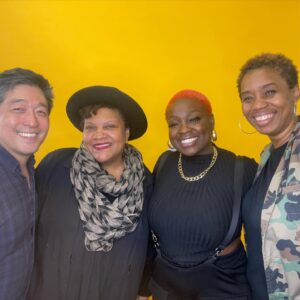 Radha Blank Instagram - #wegoodthx!
By Radha Blank

OPENS TODAY!

@metmuseum @metcostumeinstitute for #metinamerica 

My first foray into the fine arts world that aims to insert the often uncredited unseen and erased #blackwoman aka the “muslin” aka the foundation of American culture in spaces where our contributions have been discarded.

Just want to thank some key artisans who helped to make this happen!

@elizabethcolomba who’s amazing renderings of my room helped fortify my vision. This is just her first sketch. The final illustration you shall see is breathtaking! Also crafting my gorgeously haunting black cherubs in a pinch! 

@peterkimpeterkim my producer who always fought to get me what I needed to take this concept out of my head and into the #haverhill room as a reality. 

@denise.trotman who created a daggon bead grid graphic out this piece! A literal map for the #wegoodthx! bead quilt in homage of #mariebendolph an 88 year old geesbend quilter. The beads are inspired by her “Work-clothes quilt” c. 2002.

Thank you @steffisees for your precision edit on the black women hands! 

#bradfordyoung you are my brother for life. So grateful we got to come together on this. Your input and brilliance took us to the next level. As did you golden eye @christianepps A dream to get to work with one of my heroes.

Eric Hirsch aka @sapesifter who in a last minute crunch mixed our lovely sound scape.

And Susy Oludele…aka @hairbysusy @africancreature. My Naija sis. I’m not just blown away by your talent and work ethic…it’s your heart sis. Every time I stepped into your shop, I could feel the love you have for your craft. Grateful to you and all the beautiful black women who danced and laughed as they birthed our daughter “Casandra” with love. Thank you @kellyaugustine for being a bridge. ❤️✊🏽

Thx @janicza for capturing Ms. Monae as she takes in #wegoodthx! Honored to share space with your genius!