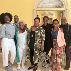 Radha Blank Instagram - And that’s a wrap on #wegoodthx for @metcostumeinstitute #inamericamet exhibit! 

Thanks to Andrew Bolton and The Met for this distinguished invitation. Thanks to all of the Met staff and artisans who helped me bring this vision to life (see previous posts) 

Dedicating THIS post to all my wonderful friends and family who always come out to support and who in this epic moment for me as an artist- (in the absence of my parents), have really become a life line. MY FRAMILY.  Love you guys! 

A very special thank you to my best friend, favorite artist, art teacher and co-conspirator, my mother #carolblank who always encouraged my big creative visions and who, (with my only having a few weeks to execute this baby) clearly planted the seed for this idea from on high! What a wonderful gift for our bday month! Thanks Mommy! We did it! 

Proud moment was to get to share this with my nieces and nephews. I hope your auntie inspires you as much as I embarrass you. 😘❤️🤣

#carolsdawta #rajasgal #carolblank #radhablank #blackwomenartists #lookma #lookmommy #twinlibras #924