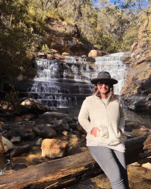 Rae Johnston Instagram - Headed down via Silver Cascades, Victoria Falls and Victoria Creek to the Burra Korain campground today. A chilly start (my car was iced up!) bur it soon warmed up - and I beat the rain! 

The campground sits right where the creek meets the Grose River, and is a pretty spectacular spot. 

Took me about 4 hours to get down there and back up again, some slippery sections and ankle deep river crossings but nothing too hairy. I was soaked by the time I got back just from the moisture in the air from the falls and the humidity.

Definitely coming back to stay overnight 🤎

#bluemountains #hiking #grosevalley