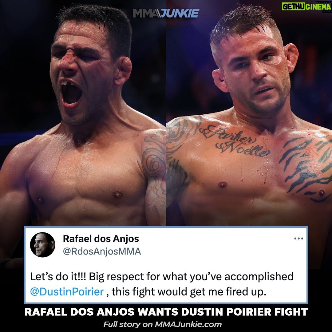 Rafael dos Anjos - 16.1K Likes - Rafael dos Anjos calls on Dustin Poirier for a clash of octagon legends 🔥