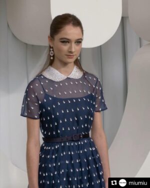 Raffey Cassidy Instagram - #Repost @miumiu
・・・
Guests arriving at the #MiuMiuSS19 Fashion Show at Palais d’Iéna in Paris. 
#MiuMiuCelebrities
#PFW