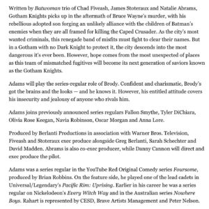 Rahart Adams Instagram - All I can say is THANK YOU!!! I’ve been praying for this, 10 years in and we’re just getting started baby!!! Can’t believe I can now say that I’m officially apart of the DC universe…. GOTHAM KNIGHTS!!! AHHHH!! 🍾🦇 I’m still in shock 🥲