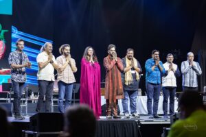 Rahul Deshpande Instagram - Lot of rehearsals to prepare, lot of nerves, lot of travel and no sleep. We poured our heart into this one. I think in the end it was the immense love of five and a half thousand people who took out the best out of us and made this one to be remembered for a long time ! I thank everyone who helped us to get this right!! 
Thanks mangesh, Ashutosh and Smita for taking such good care of us ! Thank you Prakash Kaka for giving us inviting us!
