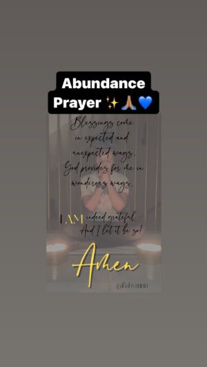 Rahvaunia Instagram - • Abundance Prayer • Be wonderfully Blessed! ✨🙏🏽✨ Save, share and say this powerful prayer, and watch God move 💙 
Starting a 30day #abundanceprayerchallenge Please join in. You have nothing to lose and so much to gain. 

#prayer #abundance #manifest #inspiration #motivation #lifestyle #wellness #howrahliving