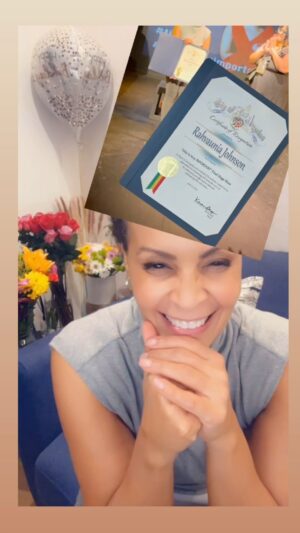 Rahvaunia Instagram - Thank you to the city of #losangeles #mayorkarenbass for recognizing the work I do with my #soloshow tHis Is Very IMPORTANT ❤️✨🎭 #hollywoodfringe #theactorscompanyla #lafpi #hff2024 @cityoflosangeles @mayorofla