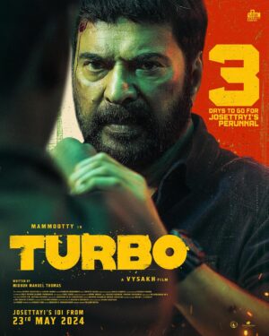 Raj B Shetty Instagram - 3 Days to go for Josettayi’s Perunnal 😉👊🏻

#Turbo In Cinemas from May 23 , 2024

@mammootty
@mammoottykampany 
@directorvysakh
@midhun_manuel_thomas
@george.mammootty
@theanjanajayaprakash
@shabare_esh
@suniltollywood
@rajbshetty
@kabirduhansingh
@vishnu_sarma
@truthglobalfilms
@samad_truth
@dqswayfarerfilms
@sunil.singh1981
@amina.nijam 
@niranjanaanoop99 
@sandhyamanoj 
@rajakrishnan_mr
@basil__paulose 
@christo_xavier_
@shajie__naduvil
@shajipadoor
@aashiq_salaam_
@shameer__muhammed
@rasheedahammedclt
@vivek_km_karma
@phoenix_prabu_action_director
@melwy_j
@abhijith_costumedesigner
@avusepachan_philip
@sreenath_n_unnikrishnan
@saranblackstar
@aroma_mohan
@prosabari_17
@devadevanv
@sujai_james
@viswanathanvijith
@yellow_tooths
@antonystephenschrome
@vichu_369
@rjsoorajdoha
@rebinmk
@hameedali_punnakkadan_369

#TurboFromMay23 #Mammootty #MammoottyKampany #Vysakh #MidhunManuelThomas #SamadTruth #TruthGlobalFilms #wayfarerfilms